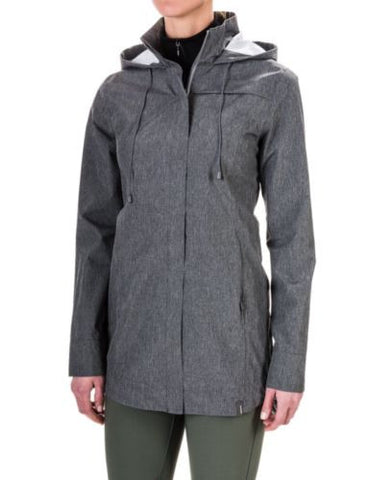 NWT Women's Mondetta Rain Jacket Tempest Black Size Large
