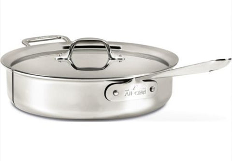 All-Clad MC2 Stainless Steel Saute Pan with Lid - 6 qt.